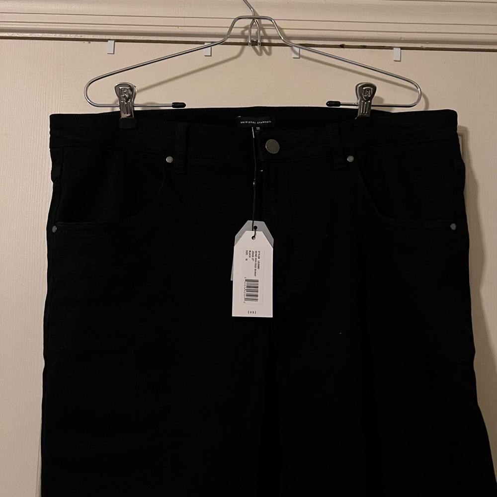 NWT Universal Standard Seine High Rise Skinny Jean - Black - 27” Inseam - Sz 18